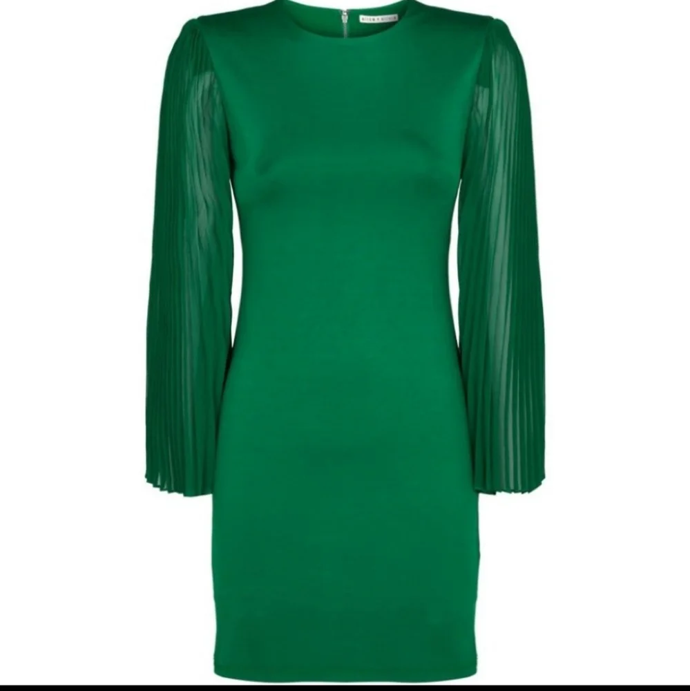 Alice+Olivia Zaya pleated-sleeve Mini Dress  Size 12 - Picture 7 of 10